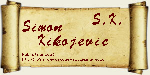 Simon Kikojević vizit kartica